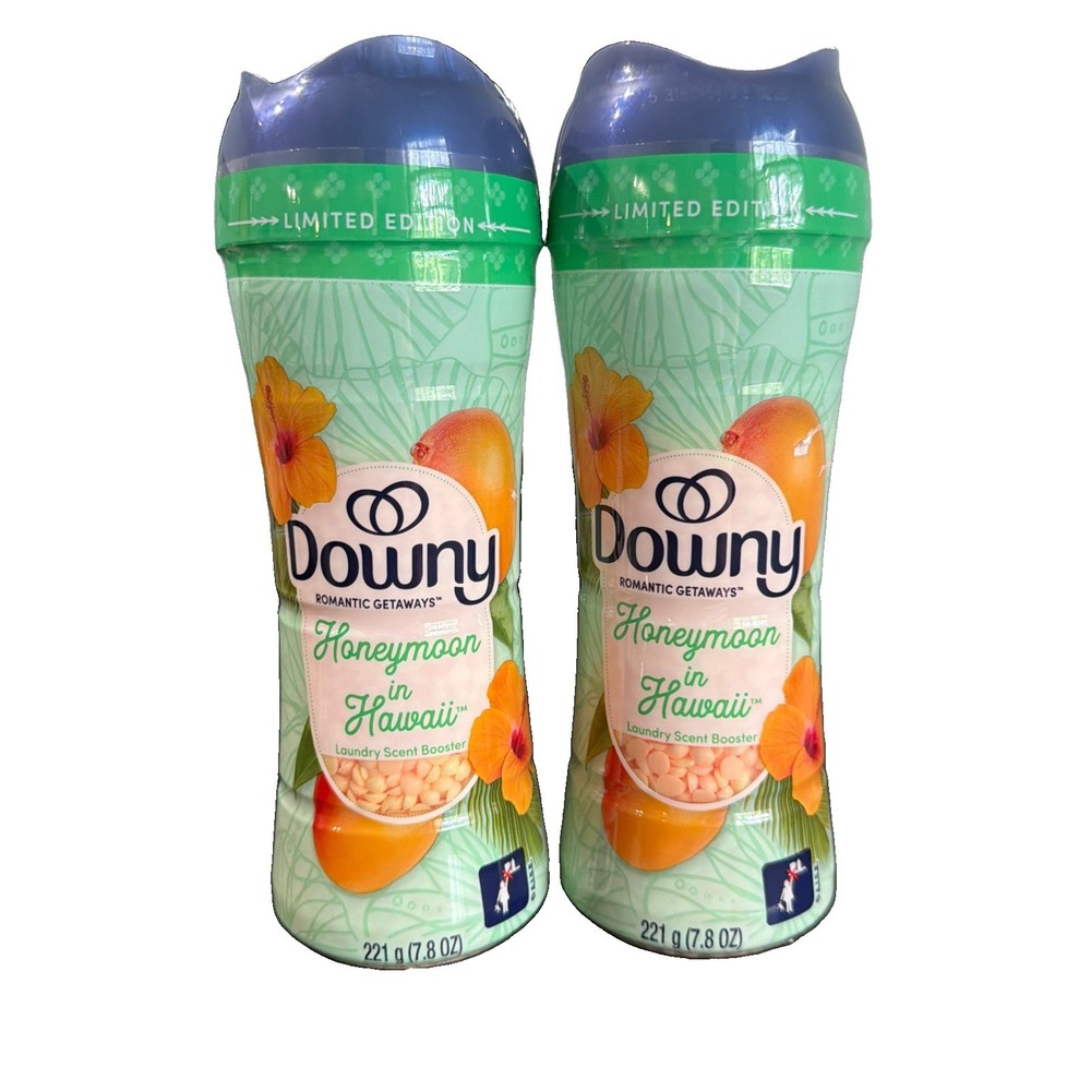 2 Downy Romantic Getaways Honeymoon In Hawaii Laundry Scent Booster Beads 7.8oz
